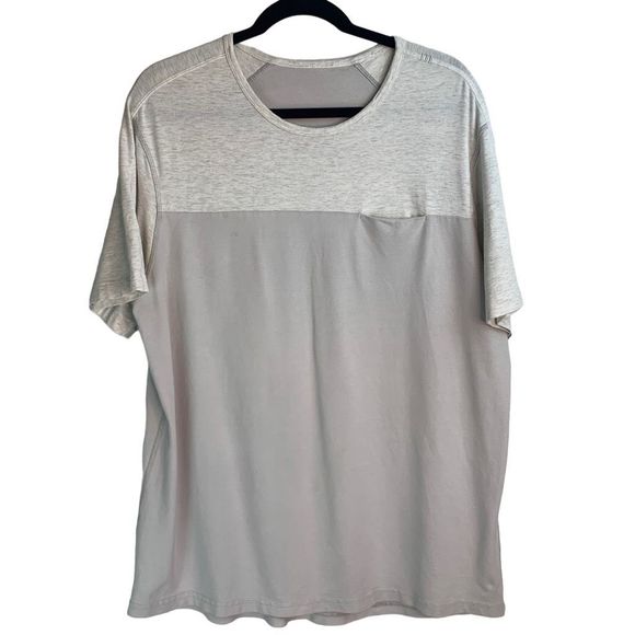 Lululemon Athletica Men's In Your Elements Pocket Heather Gray T-Shirt Size XL - Picture 1 of 8